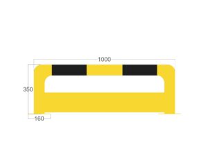 Arco protección con placa 1000x350 mm