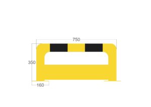Arco protección con placa 750x350 mm